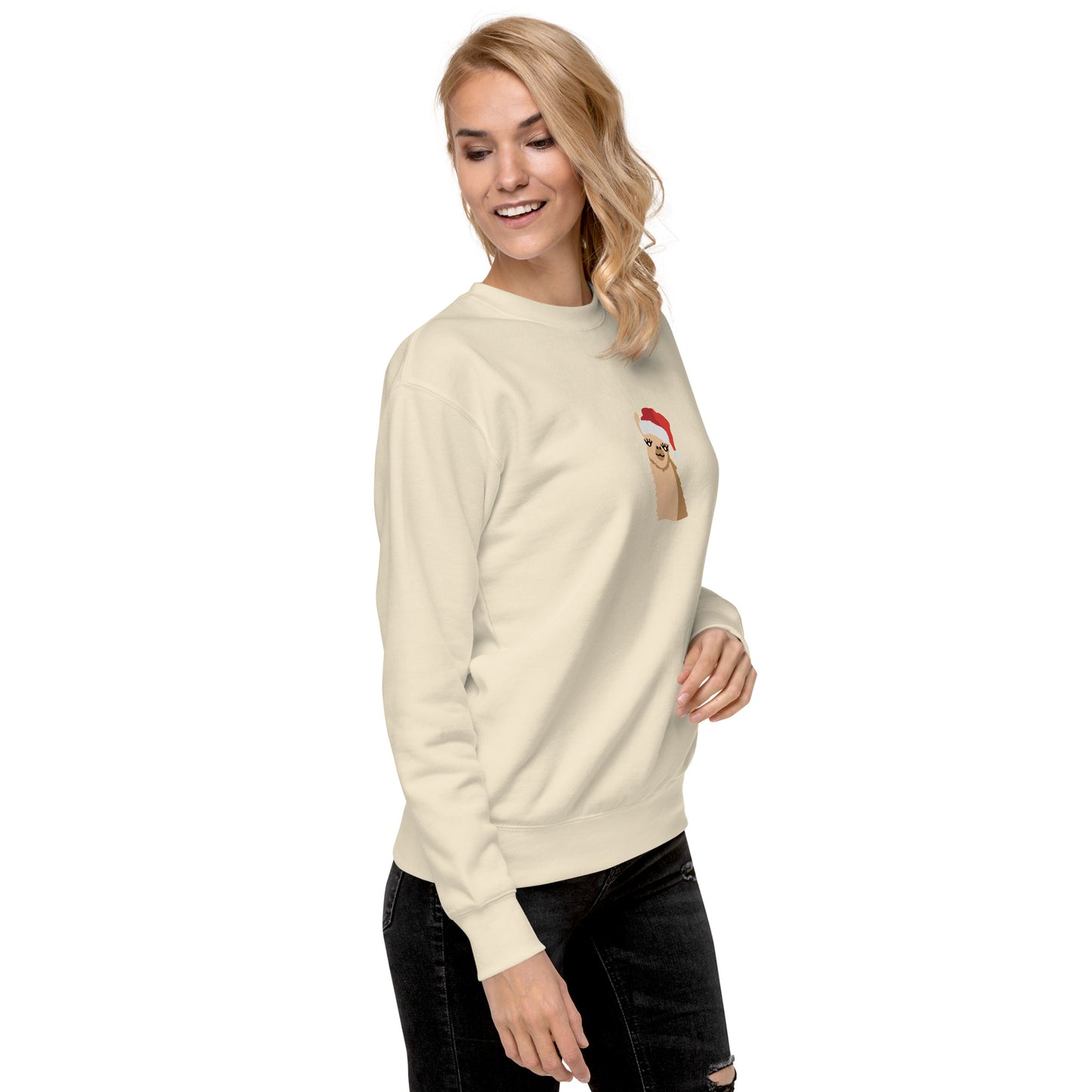 santa llama sweatshirt