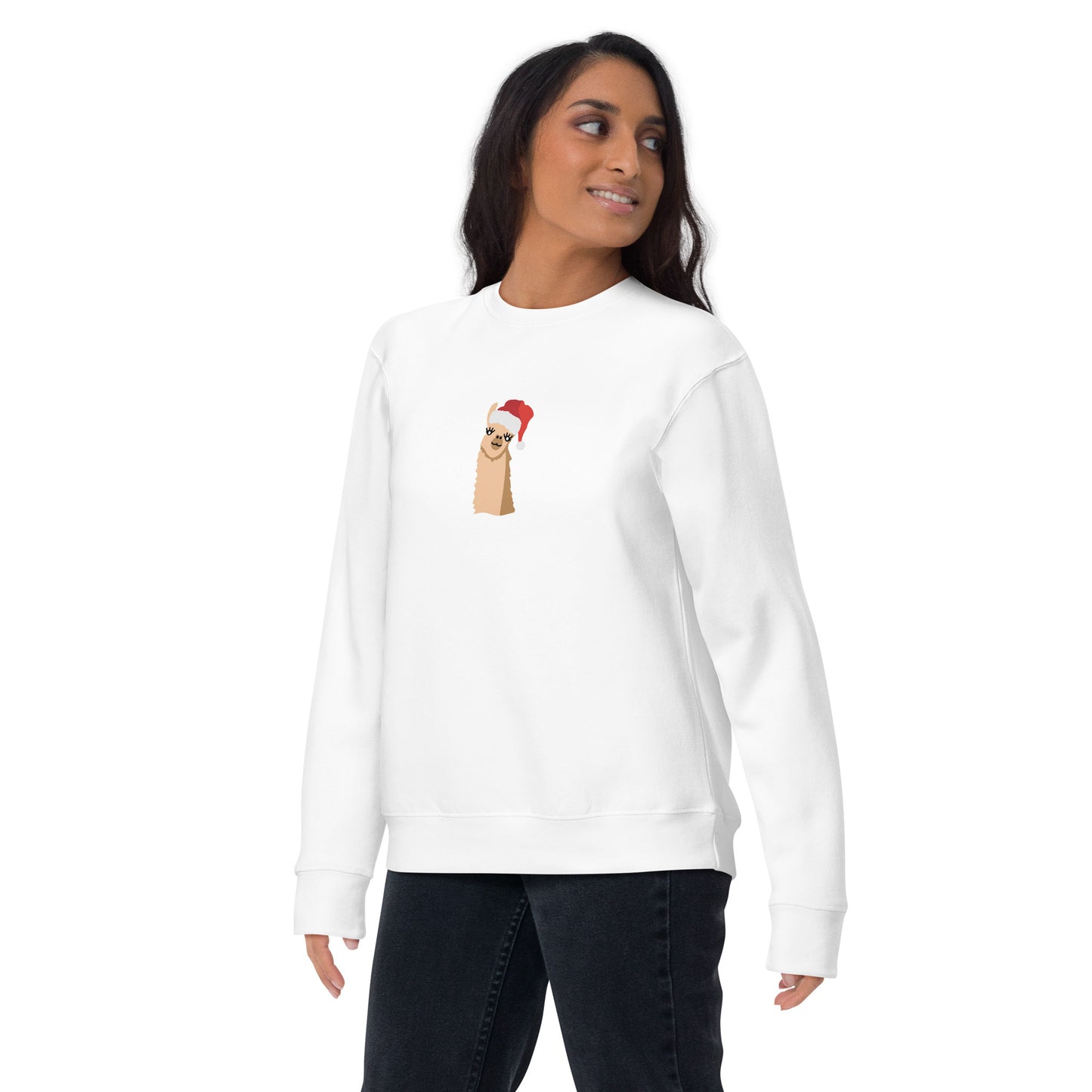 santa llama sweatshirt