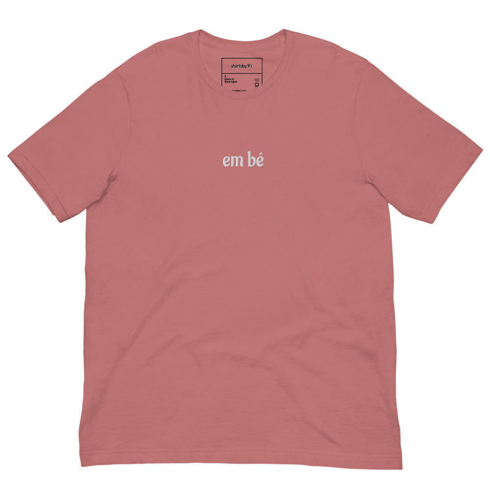 em bé embroidery soft tee