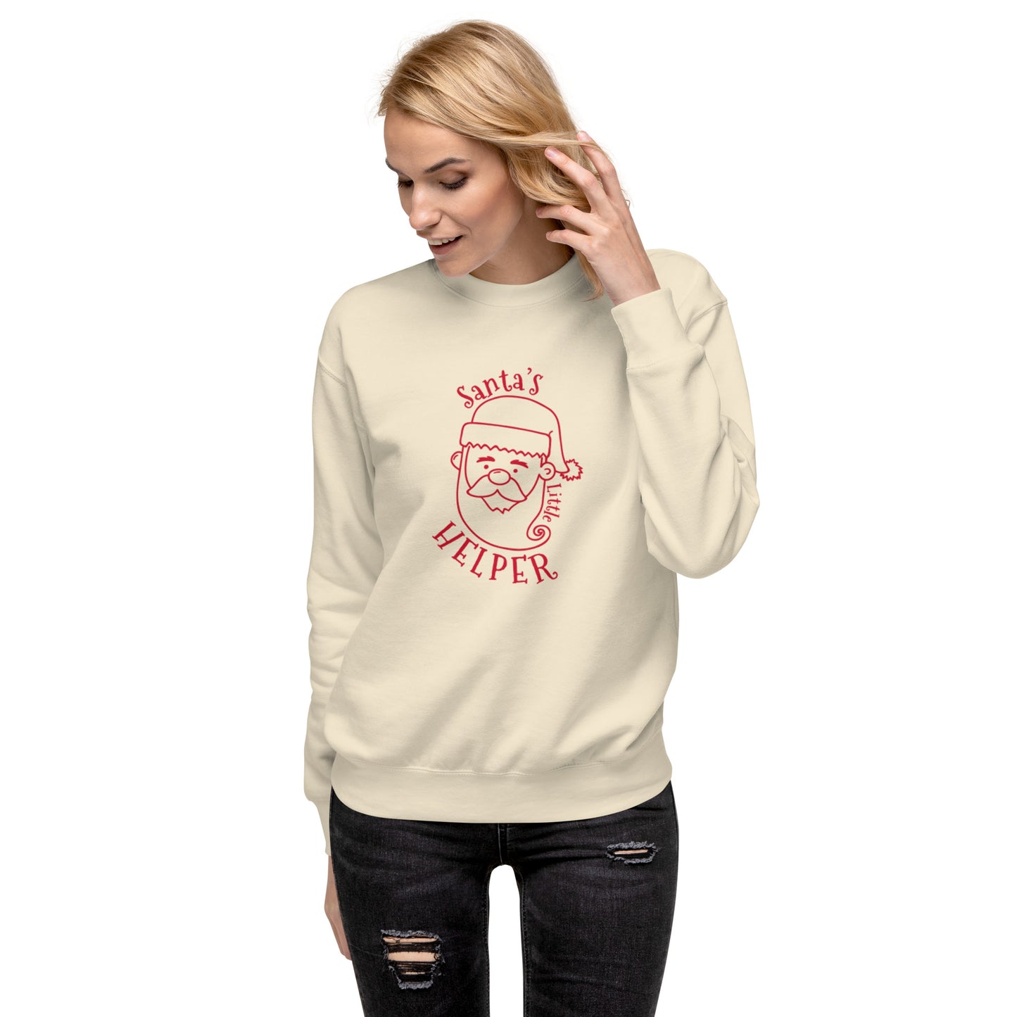 santa little helper sweatshirt