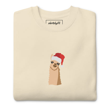 santa llama sweatshirt