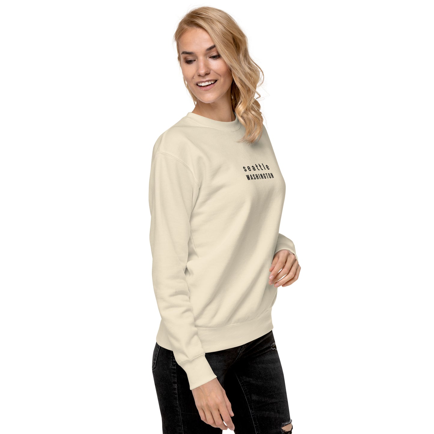 seattle embroidered sweatshirt