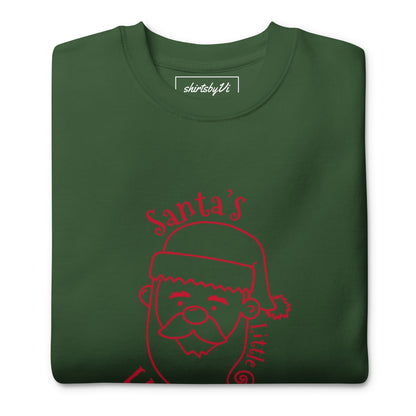 santa little helper sweatshirt
