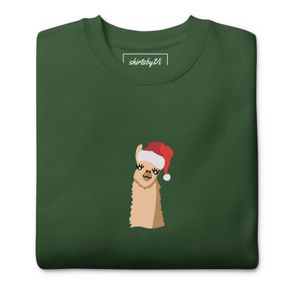 santa llama sweatshirt