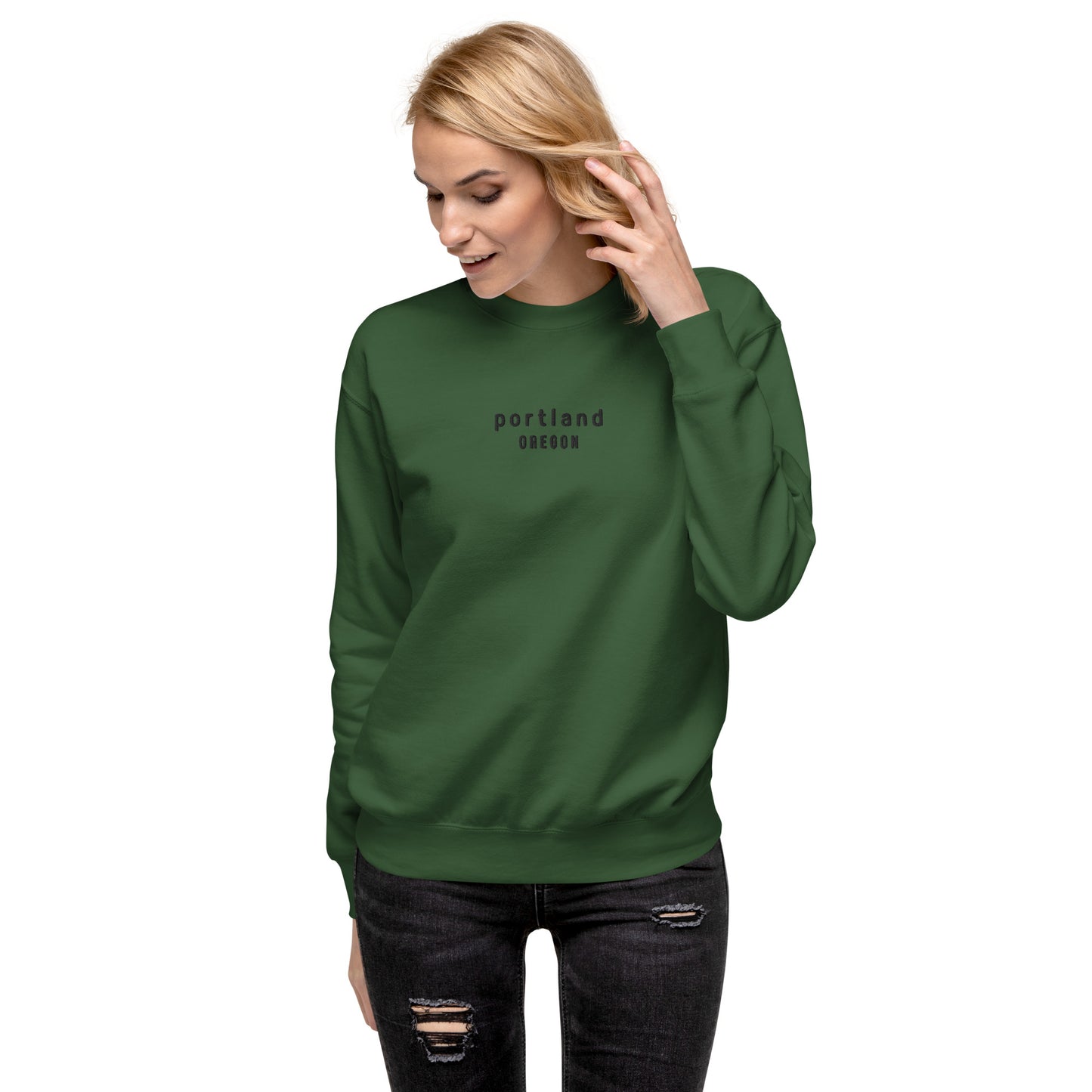portland embroidered sweatshirt
