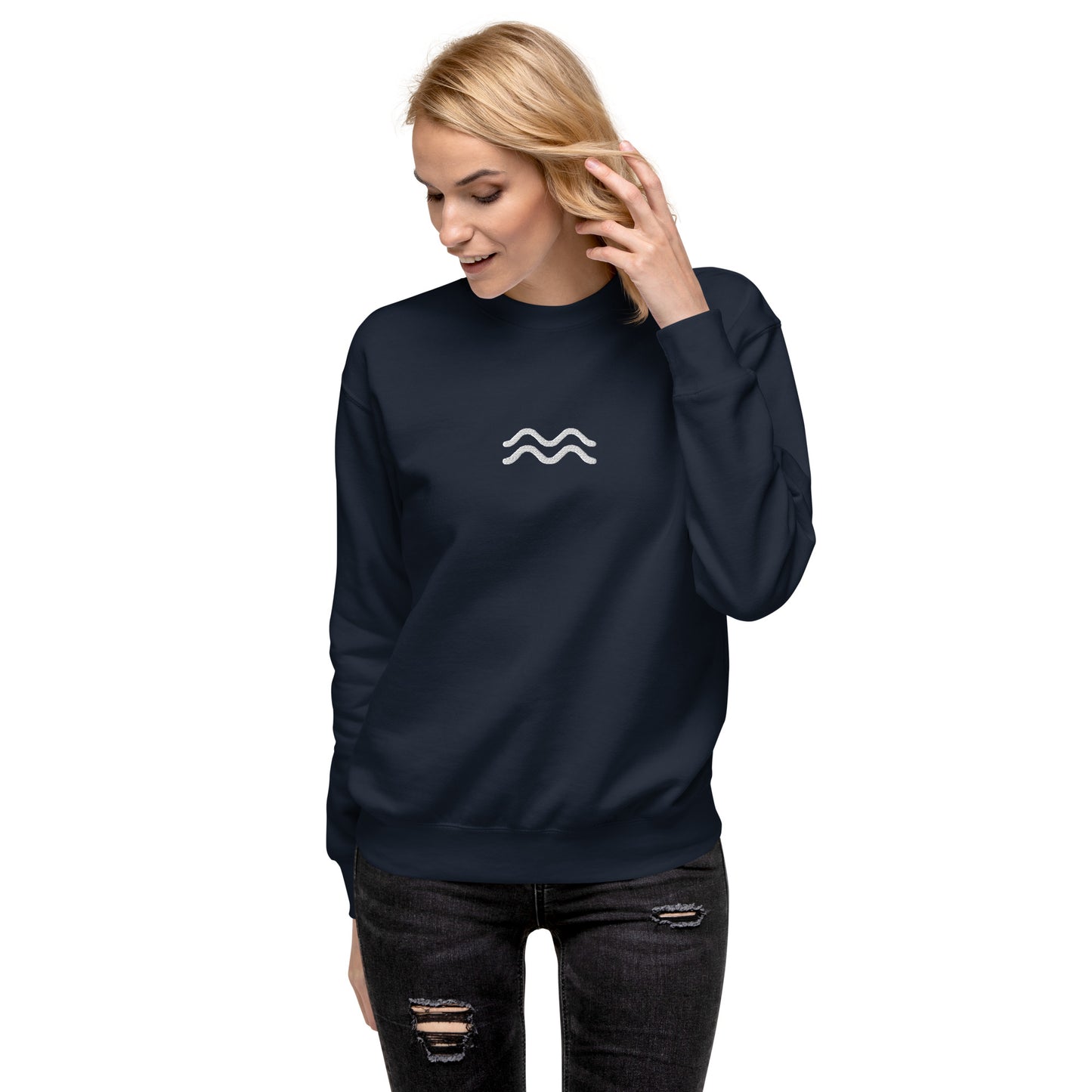 aquarius embroidered sweater