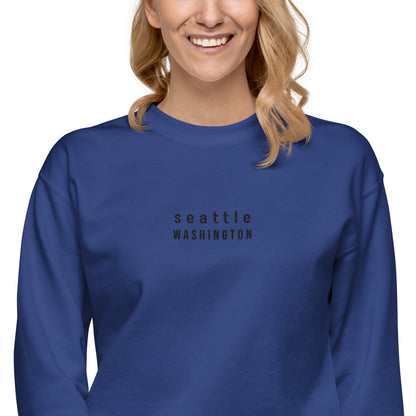 seattle embroidered sweatshirt