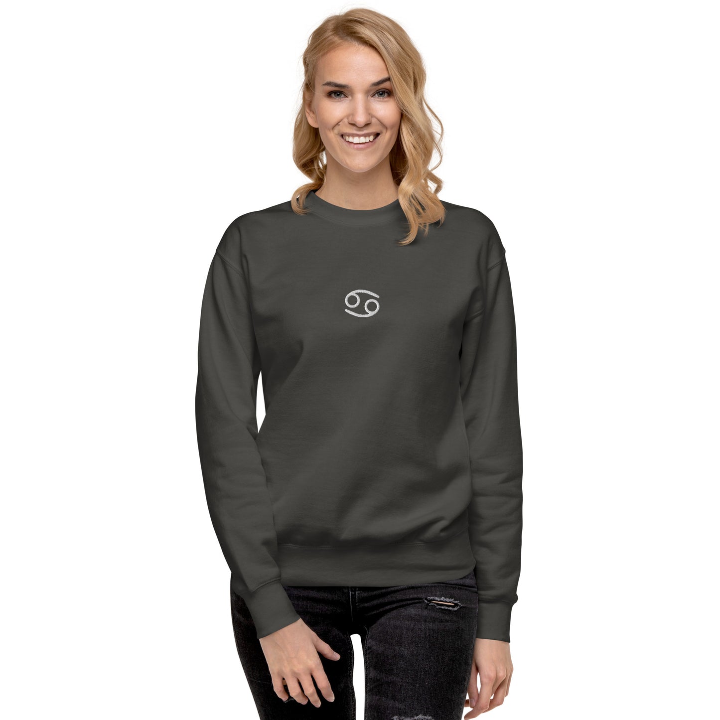 cancer embroidered sweater
