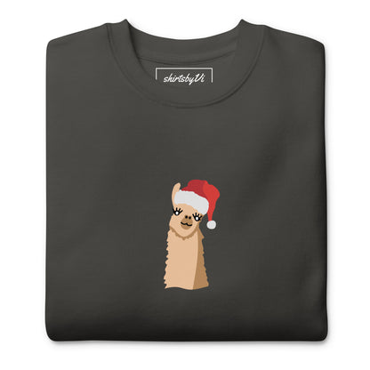 santa llama sweatshirt