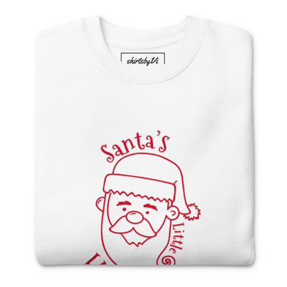 santa little helper sweatshirt