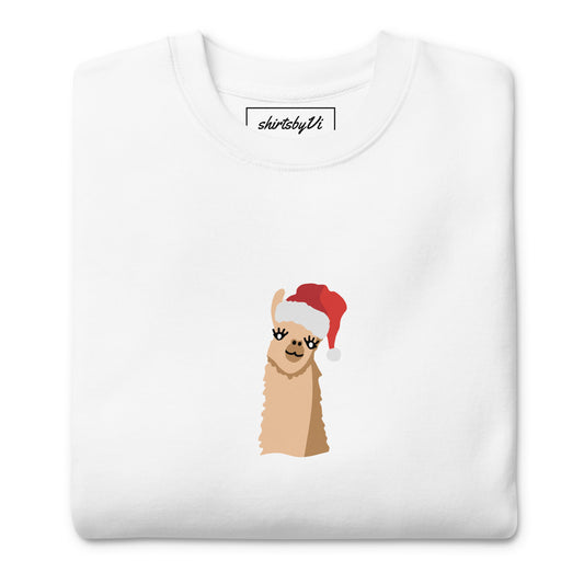santa llama sweatshirt